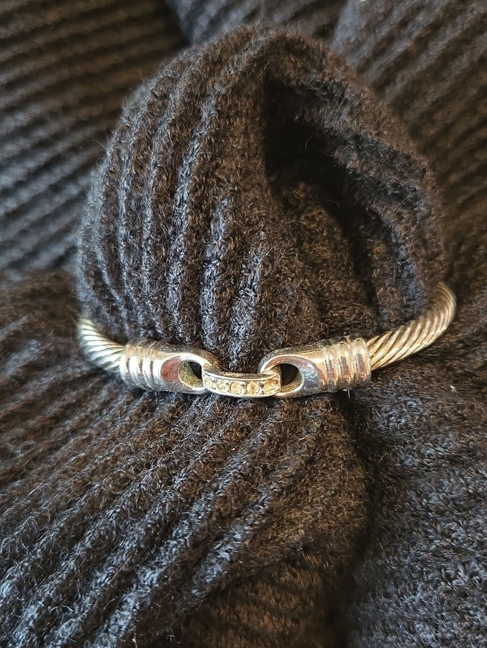 Women's Silver Cable Cuff Bracelet - Silver
